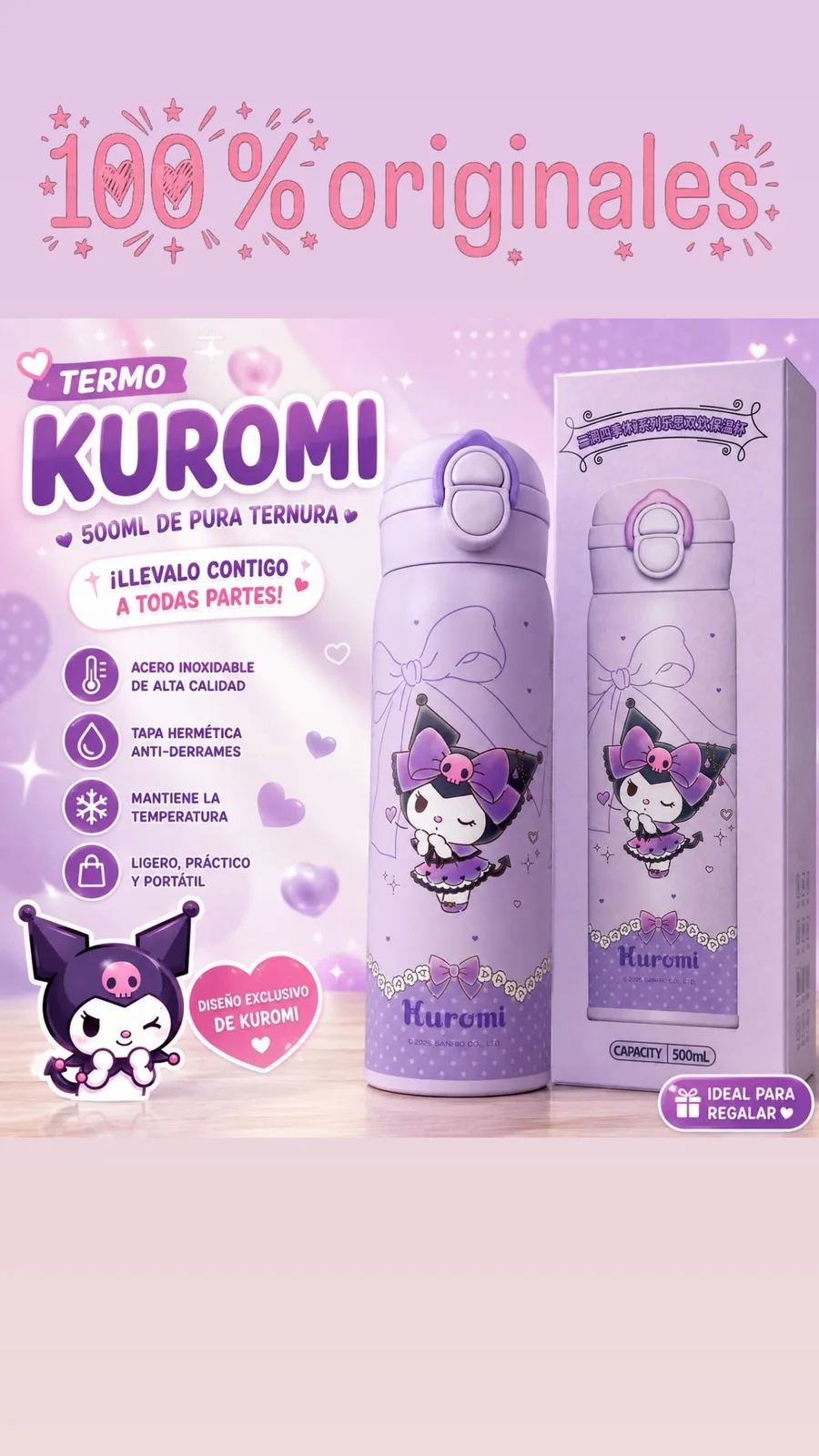 BOTELLA KUROMI DISNEY
